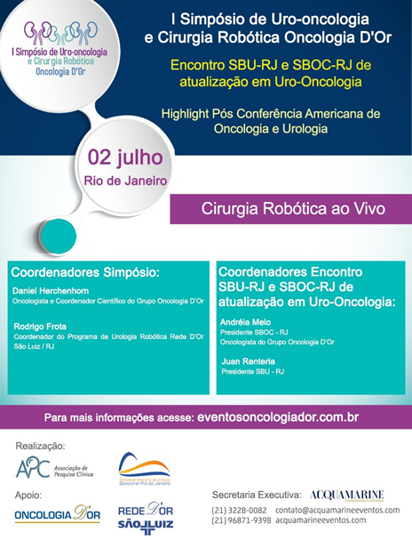 I Simpósio de Uro-oncologia  e cirurgia robótica oncologia D’OR